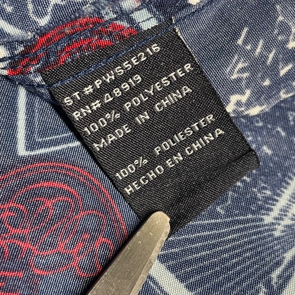 Phat Farm Men’s Blue XL Short Sleeve Shirt All Over Logo Print in EUC - Picture 8 of 10